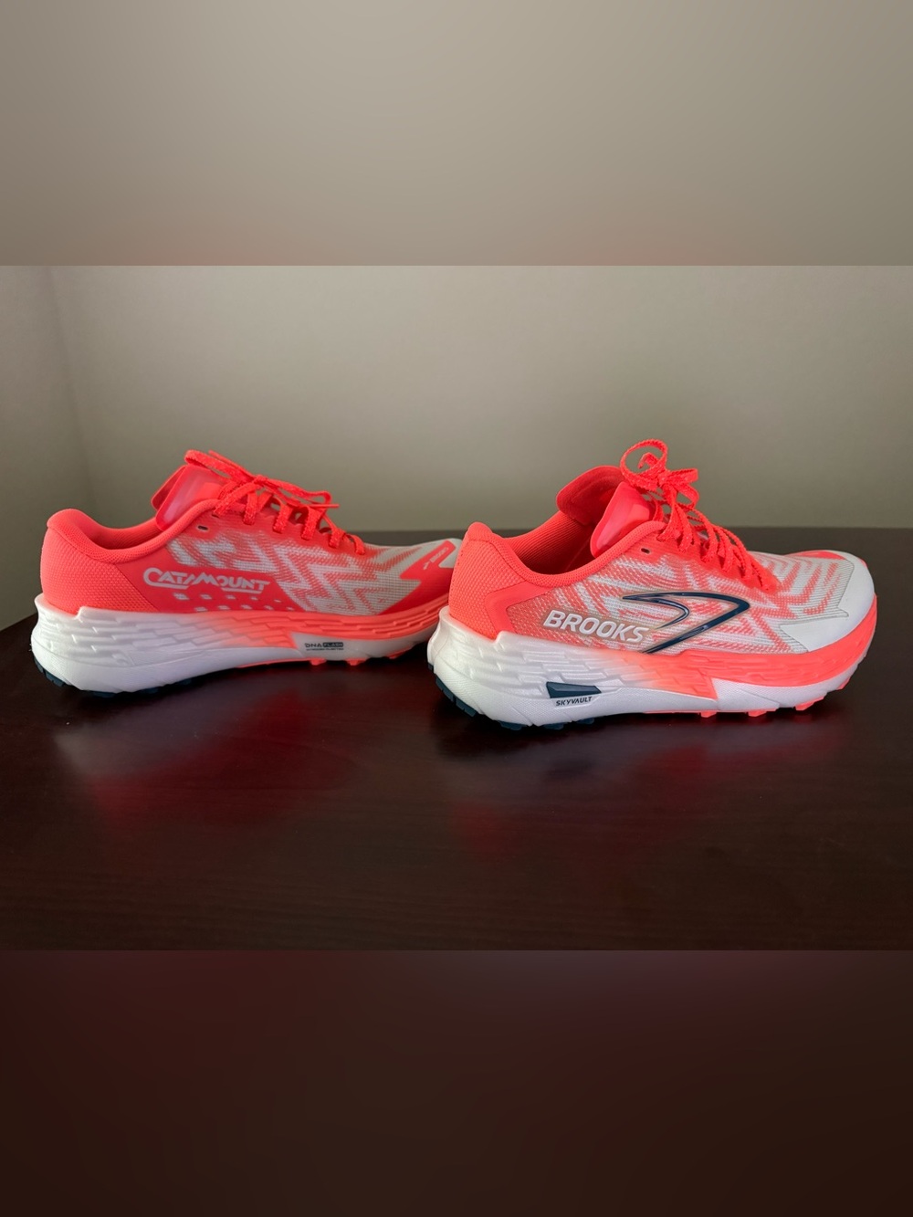 Brooks Women’s Catamount Running Shoes - Coral/White